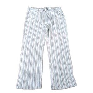 Jolt Women's Size‎ XL Pink And Gray Striped Linen Blend Pants 60